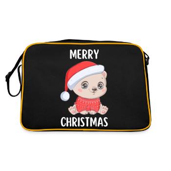 Joyeux Noël Drôle de Chemise de Noël - Sac Retro - noir/or - Dos