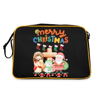 Christmas Begins With Christ - Retro Bag - black/gold - Back