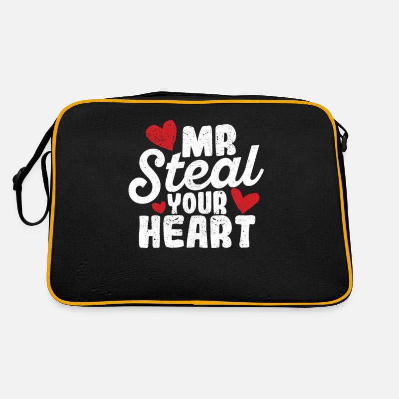 Mr. Steal Your Heart Couples de la Saint-Valentin Tout-petit Sac Retro