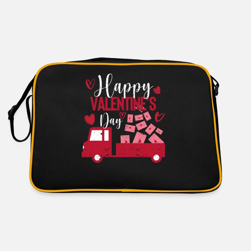 Joyeuse Saint-Valentin Camion rouge avec courrier postal Sac Retro