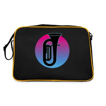 Joueur de tuba Tuba Instrument de musique - Sac Retro - noir/or - Dos