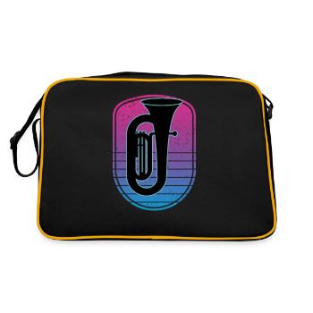 Joueur de tuba Tuba Instrument de musique - Sac Retro - noir/or - Dos