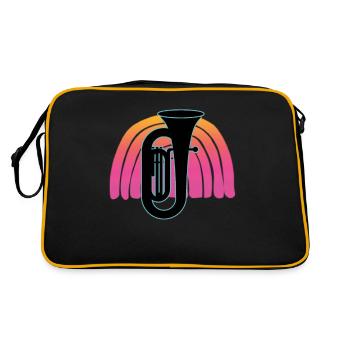 Joueur de tuba Tuba Instrument de musique - Sac Retro - noir/or - Dos