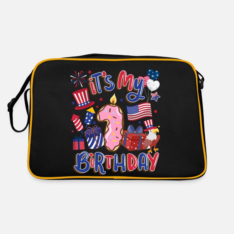 It's my 1 birthday Eagle July 4th Retro Bag