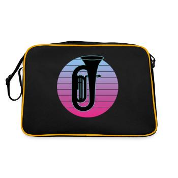 Joueur de tuba Tuba Instrument de musique - Sac Retro - noir/or - Dos
