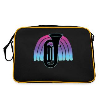 Joueur de tuba Tuba Instrument de musique - Sac Retro - noir/or - Dos