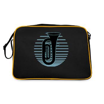 Joueur de tuba Tuba Instrument de musique - Sac Retro - noir/or - Dos
