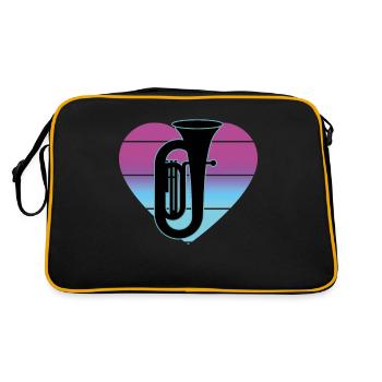 Joueur de tuba Tuba Instrument de musique - Sac Retro - noir/or - Dos
