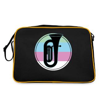 Joueur de tuba Tuba Instrument de musique - Sac Retro - noir/or - Dos