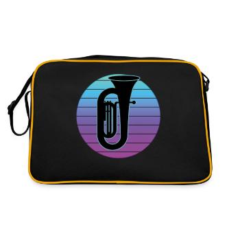 Joueur de tuba Tuba Instrument de musique - Sac Retro - noir/or - Dos