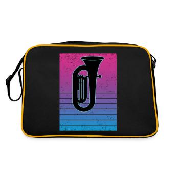 Joueur de tuba Tuba Instrument de musique - Sac Retro - noir/or - Dos
