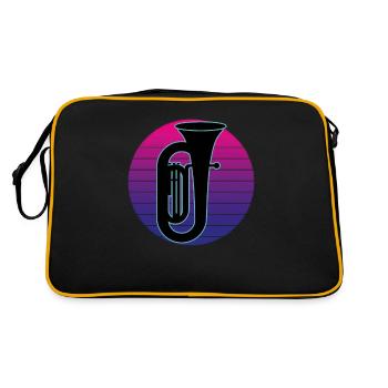Joueur de tuba Tuba Instrument de musique - Sac Retro - noir/or - Dos