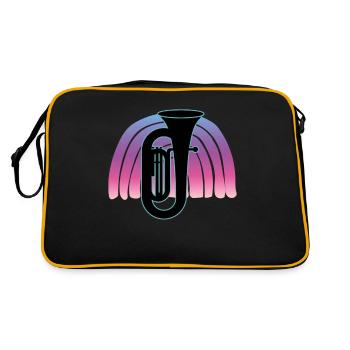 Joueur de tuba Tuba Instrument de musique - Sac Retro - noir/or - Dos