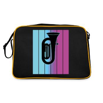 Joueur de tuba Tuba Instrument de musique - Sac Retro - noir/or - Dos