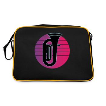Joueur de tuba Tuba Instrument de musique - Sac Retro - noir/or - Dos