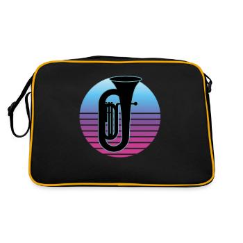 Joueur de tuba Tuba Instrument de musique - Sac Retro - noir/or - Dos