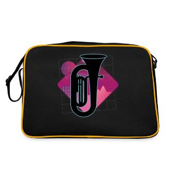 Joueur de tuba Tuba Instrument de musique - Sac Retro - noir/or - Dos