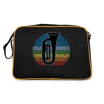 Joueur de tuba Tuba Instrument de musique - Sac Retro - noir/or - Dos