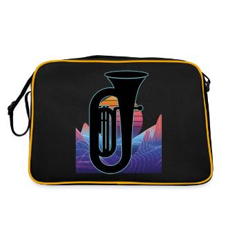 Joueur de tuba Tuba Instrument de musique - Sac Retro - noir/or - Dos