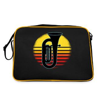Joueur de tuba Tuba Instrument de musique - Sac Retro - noir/or - Dos