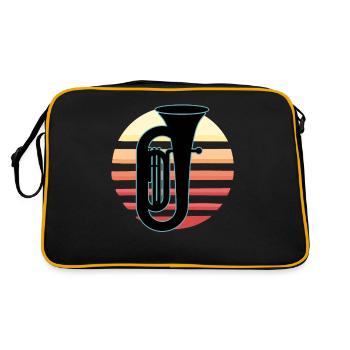 Joueur de tuba Tuba Instrument de musique - Sac Retro - noir/or - Dos