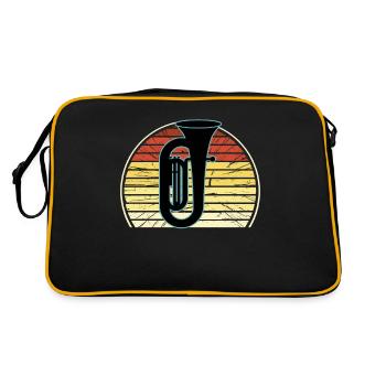 Joueur de tuba Tuba Instrument de musique - Sac Retro - noir/or - Dos