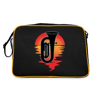 Joueur de tuba Tuba Instrument de musique - Sac Retro - noir/or - Dos