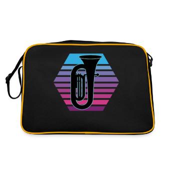 Joueur de tuba Tuba Instrument de musique - Sac Retro - noir/or - Dos