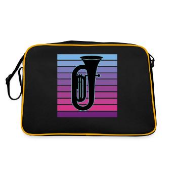 Joueur de tuba Tuba Instrument de musique - Sac Retro - noir/or - Dos
