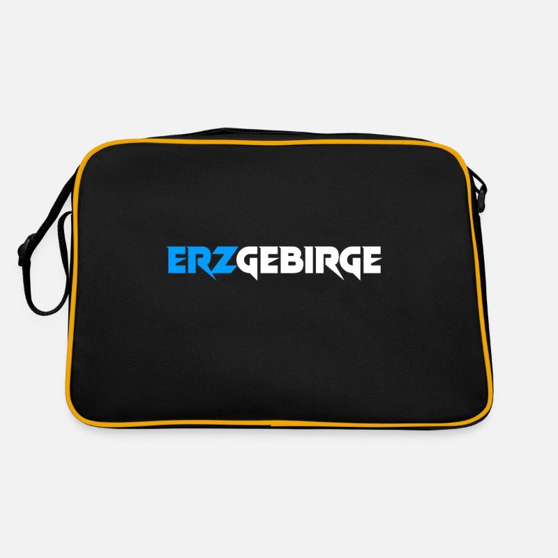 Erzgebirge meine Heimat - Retro Tasche - Schwarz/Gold