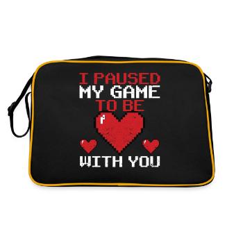 J’ai interrompu mon jeu pour vous rencontrer - Sac Retro - noir/or - Dos