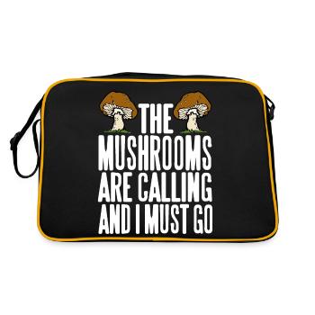 Les champignons appellent et je dois aller mycologie - Sac Retro - noir/or - Dos