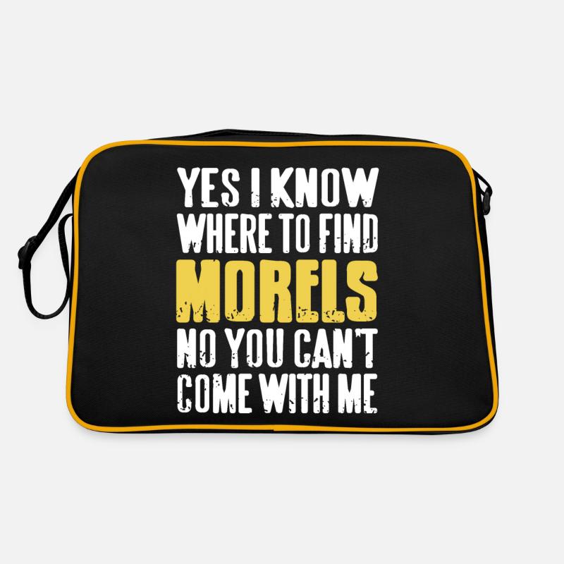 I Know Where To Find Morel's Funny Mushroom Hunter Retro Bag