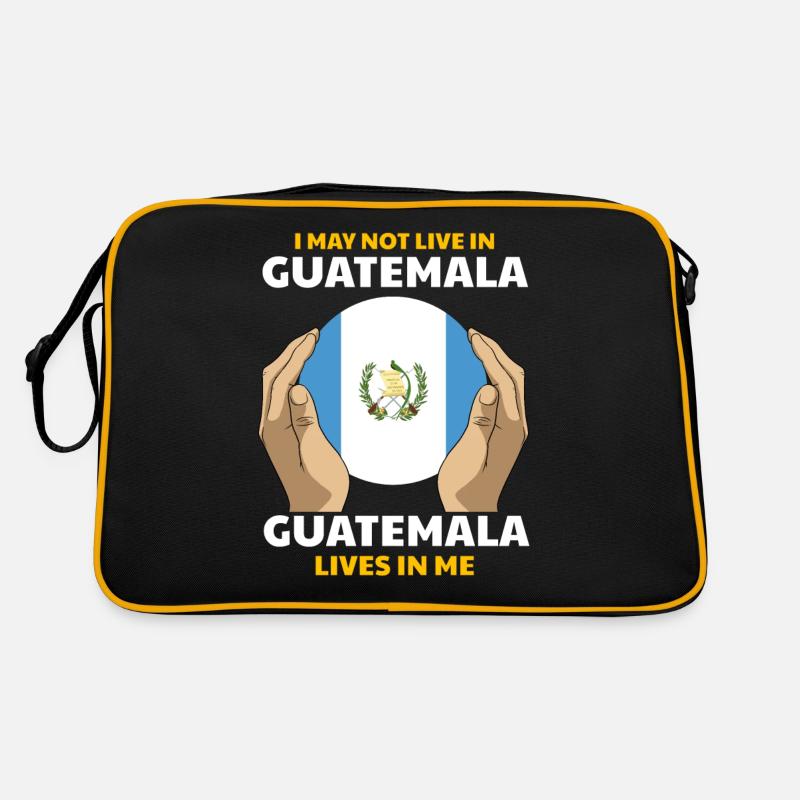 Guatemala drapeau guatémaltèque ADN I cadeau - Sac Retro - noir/or