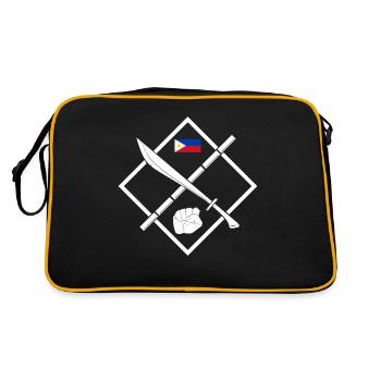 Philippines Kali Eskrima Arnis Fighter I Cadeau - Sac Retro - noir/or - Dos