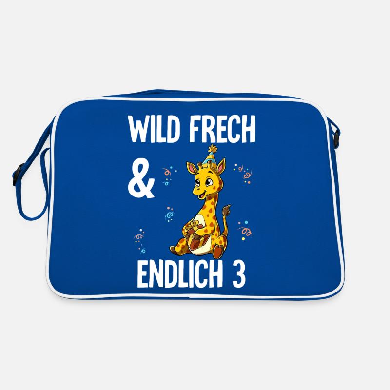 3. Geburtstag Giraffe Wild Frech Und Endlich 3 Retro Tasche