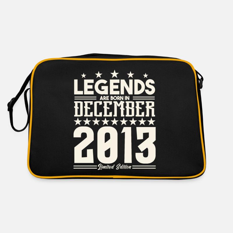 Legends Are Born In December 2013.Gift anniversary Sac Retro