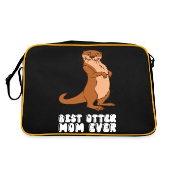 Petits jeux de mots sur les loutres et blagues sur les loutres - Sac Retro - noir/or - Dos