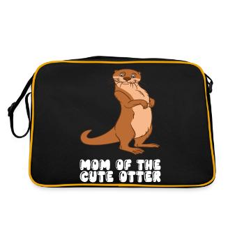 Petits jeux de mots sur les loutres et blagues sur les loutres - Sac Retro - noir/or - Dos