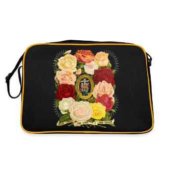 IHS Jesus Jesus Christ vintage rose motif disant - Sac Retro - noir/or - Dos