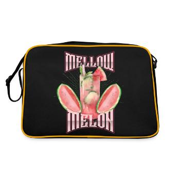 Melon,Watermelon, Melon cocktail, Saying - Retro Bag - black/gold - Back