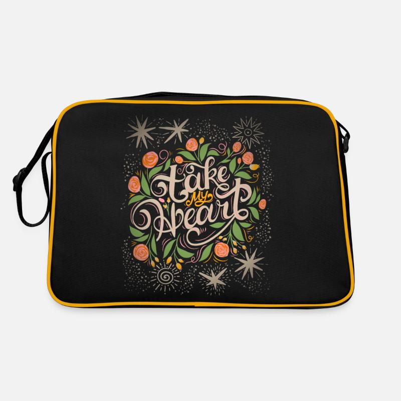 Dire Saint-Valentin, mariage, typographie de mariage Sac Retro