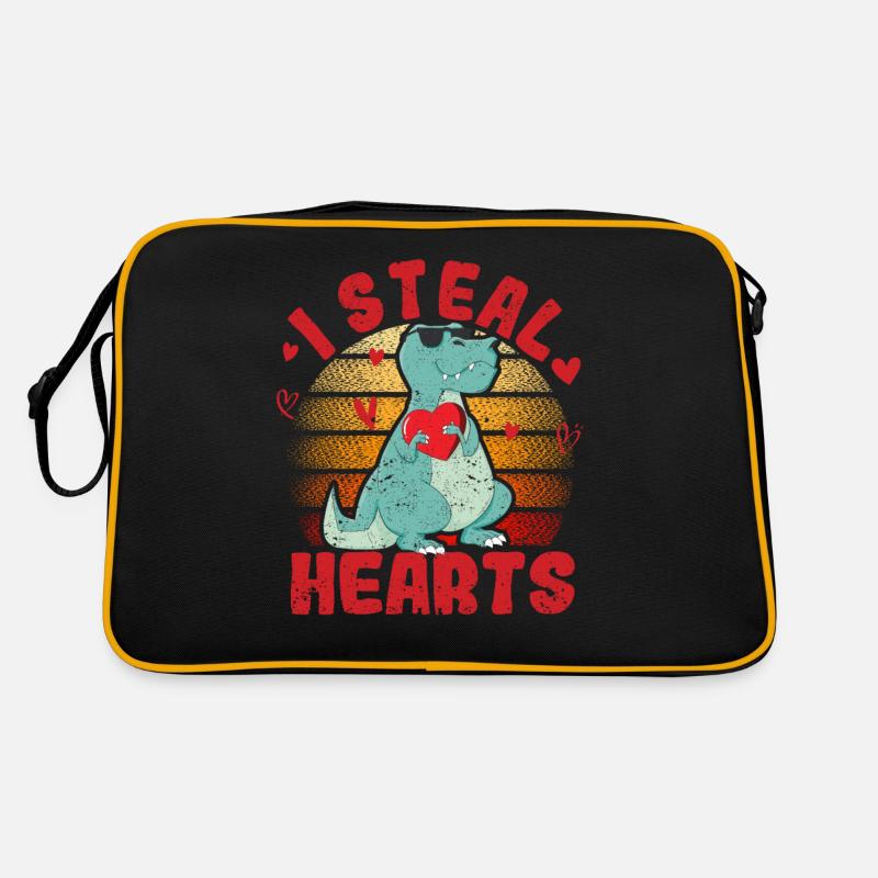 Drôle de Saint-Valentin Dinosaur T Rex Lovers Sac Retro