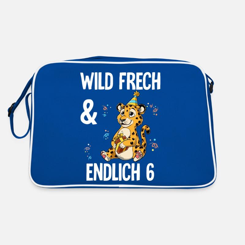 6. Geburtstag Leopard Wild Frech Und Endlich 6 Retro Tasche