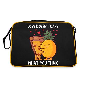 L’amour ne se soucie pas de ce que vous pensez Pizza Hawaii - Sac Retro - noir/or - Dos