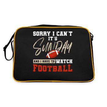 Fan de joueur de football américain du dimanche Fooball - Sac Retro - noir/or - Dos