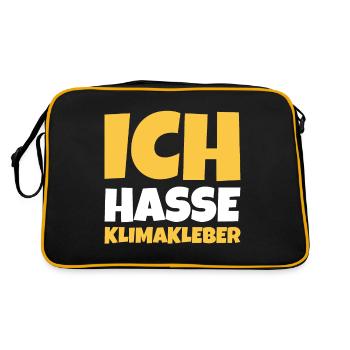 Straße ankleben Protest - Retro Tasche - Schwarz/Gold - Hinten