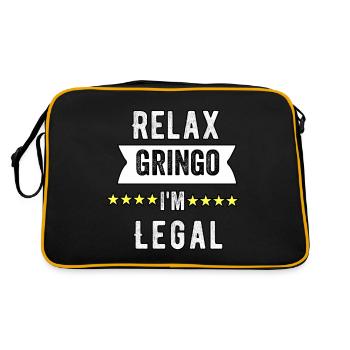 relax gringo I'm legal - Retro Bag - black/gold - Back