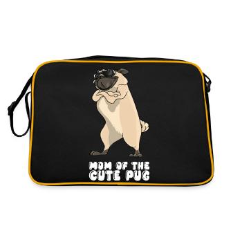 Maman du carlin mignon - Sac Retro - noir/or - Dos