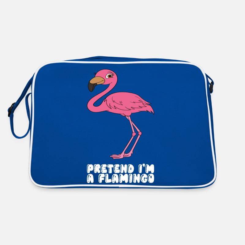 Drôles de graphismes de flamants roses Sac Retro